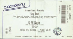 Glasgow Ticket 2013